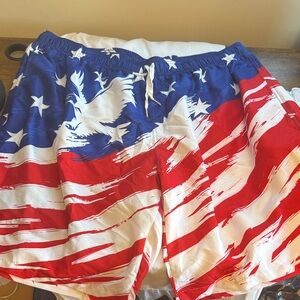 American Flag Men's Swim Trunks New